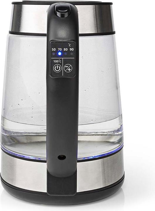 Produktbild Nedis Wasserkocher - Glasgehäuse - Temperaturanzeige - Variable Temperaturen (60, 70, 80, 90, 100 (1.70 l)