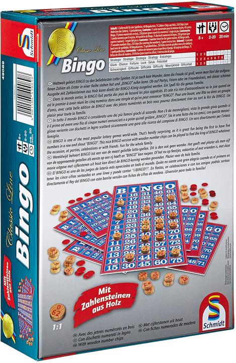Actual product image Schmidt Spiele Bingo (Italian, French, German, English)