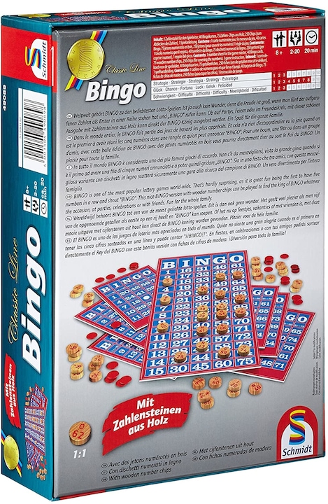Produktbild Schmidt Spiele Bingo (Italienisch, Französisch, Deutsch, Englisch)