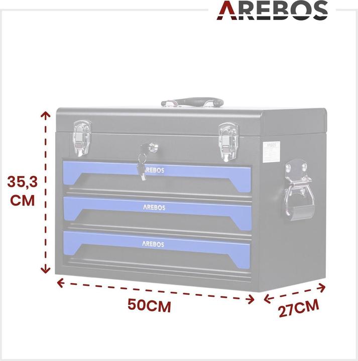 Actual product image Arebos Toolbox (172 pieces)