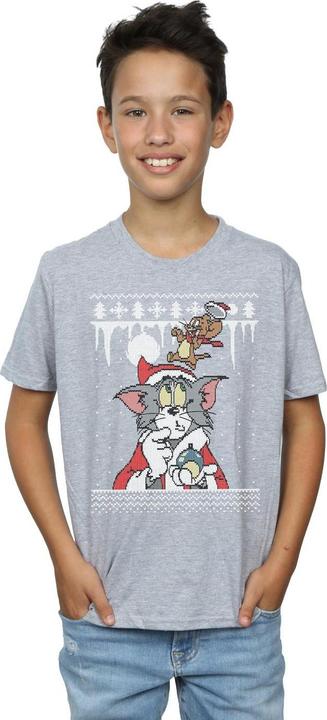 Image du produit Tom & Jerry - T-shirt CHRISTMAS FAIR ISLE - Garçon (128)