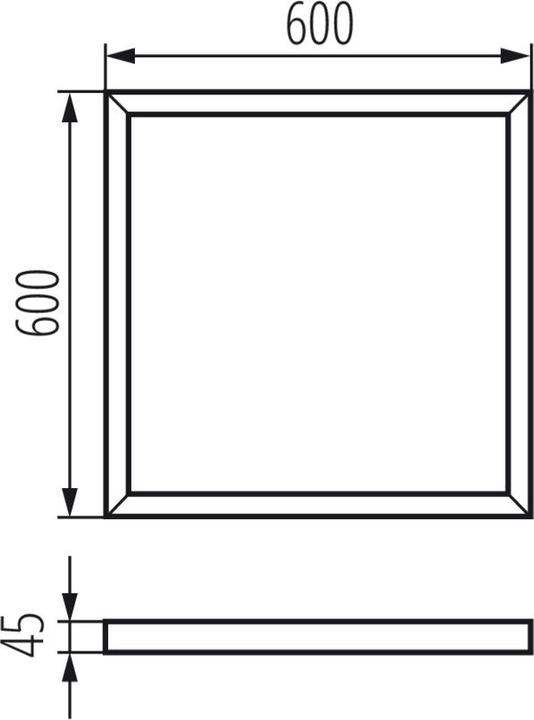 Produktbild Kanlux Kanliux LED-Panel Einbaurahmen ADTR 6060 W 600x600 (27613)