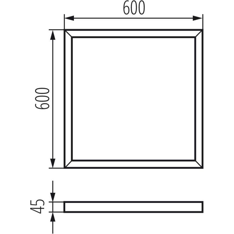 Thumbnail - Kanlux, Wandleuchte + Deckenleuchte, Kanliux LED-Panel Einbaurahmen ADTR 6060 W 600x600 (27613)