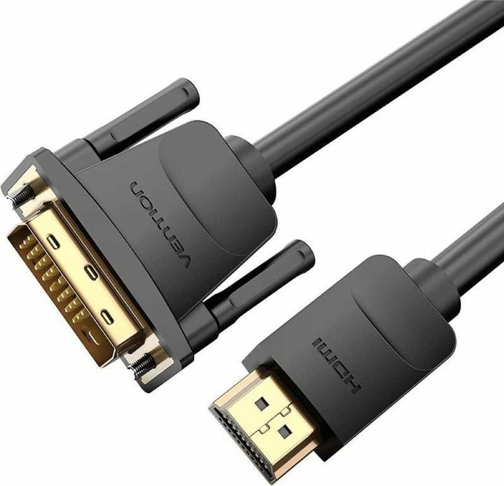 Image du produit Vention Câble HDMI vers DVI 3m ABFBI (Noir) (3 m, HDMI, 2.0)