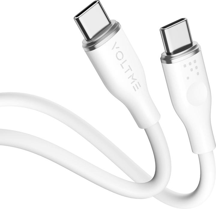 Produktbild Voltme USB-C Silicon Cable 1.8M 100W White (1.80 m, USB 2.0, 100 W)