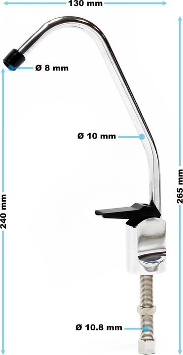 Actual product image Naturewater 6.35mm (1/4") Reverse Osmosis Water Tap “Tipper” D-01
