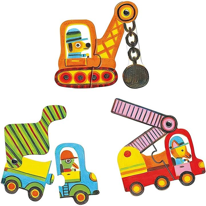 Immagine prodotto Djeco Veicoli Puzzle Duo (12 pezzi)