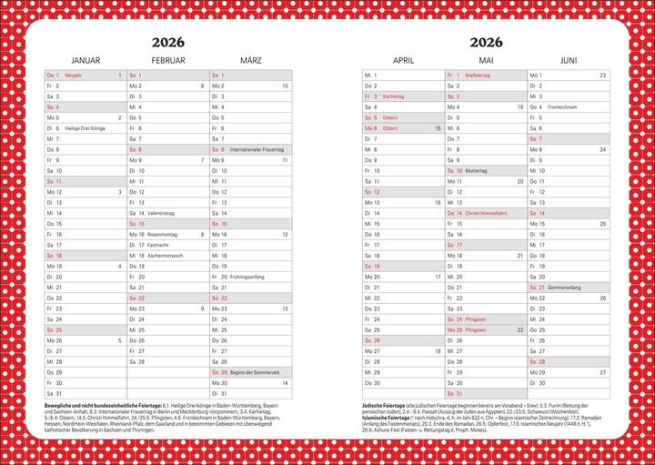 Image du produit Hello Kitty Schülerkalender A5 2026 - 17 Monate ab August 2025 (A5, 1 semaine / 2 pages)