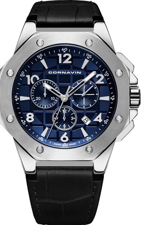 Actual product image Cornavin Downtown Sport CO 2012-2009R (Sports watch, Analogue wristwatch, Chronograph, 44 mm)