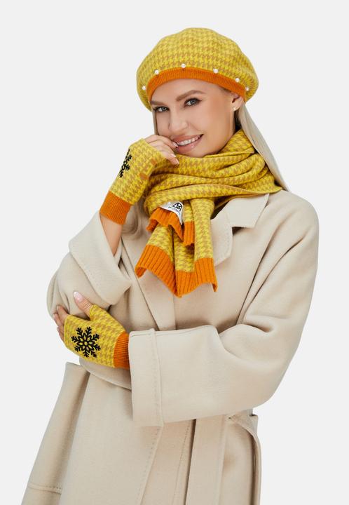 Image du produit Bellemere Hat Houndstooth Pearled Cashmere Berets (Taille unique)