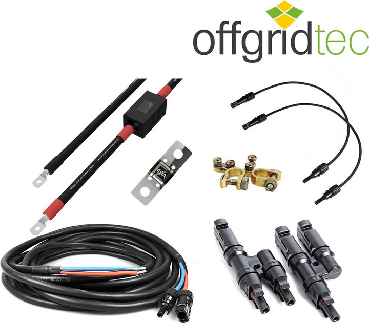 Immagine prodotto Offgridtec ® MobileBlack L 310W Sistema solare per camper 30A MPPT DUO Regolatore di carica OLP PERC Modulo (300 W)