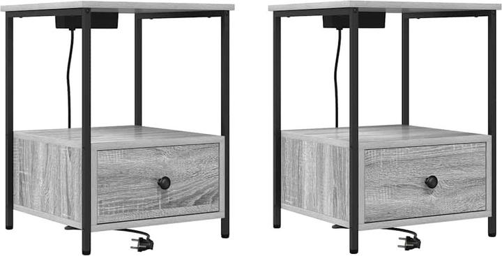 Actual product image vidaXL Bedside table (41 x 41 x 56 cm)