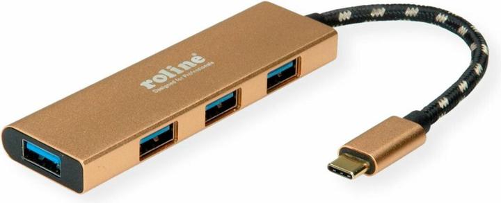 Produktbild Roline GOLD USB 3.2 Gen 1 Hub, 4fach, Typ C Anschlusskabel (USB-C, 4 Ports)