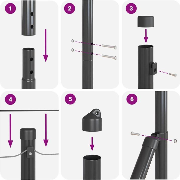 Actual product image VidaXL Outdoor fence set