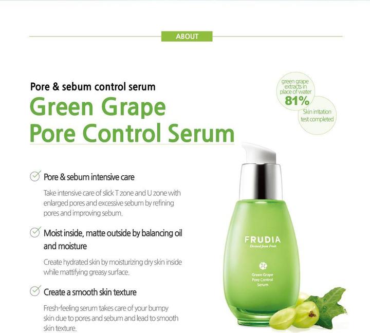Immagine prodotto Frudia Pore Control Green Grape Siero per la pelle grassa 50G