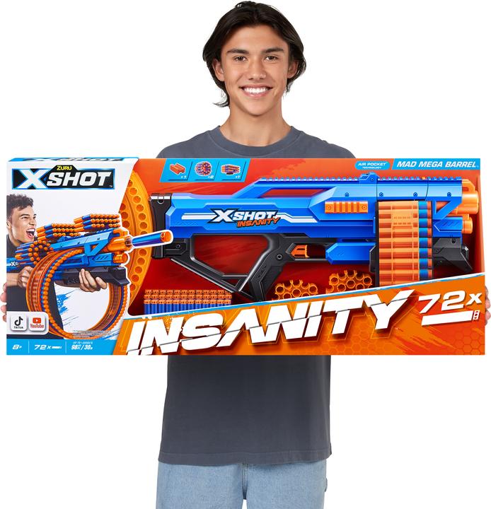 Actual product image Xshot - Insanity Mad Mega Barrel Blaster