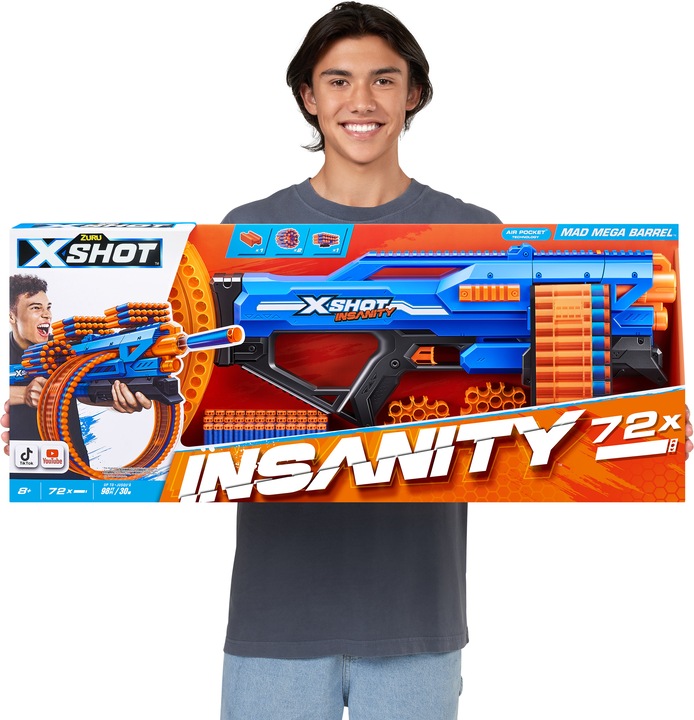 Actual product image Xshot - Insanity Mad Mega Barrel Blaster