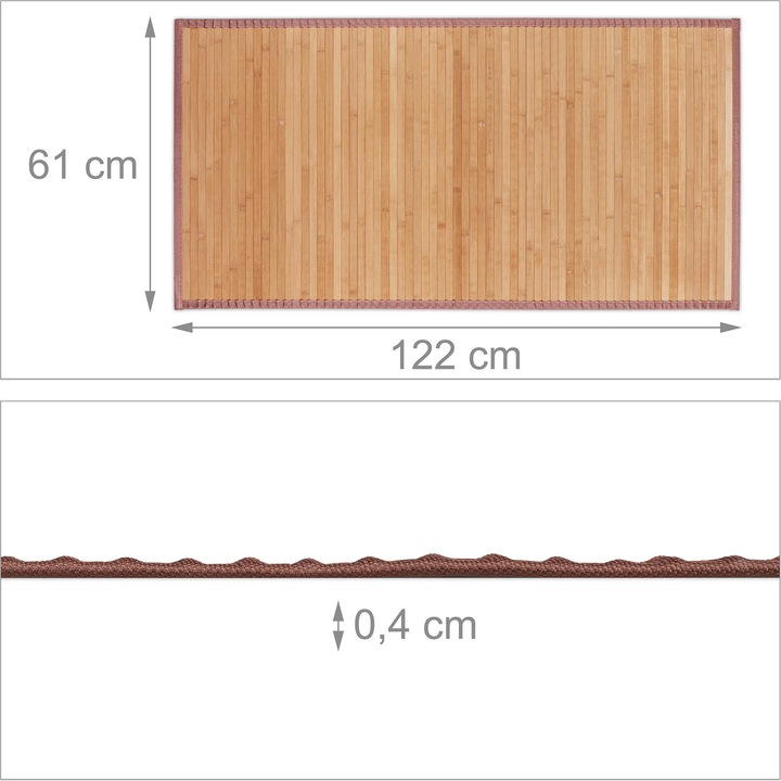 Actual product image Relaxdays Bath Mat cm (61 x 122 x 0.4 cm)
