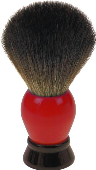 Produktbild Rasierpinsel, Synthetik-Haar, Rot/Schwarz, Ø 24mm in Geschenkkarton