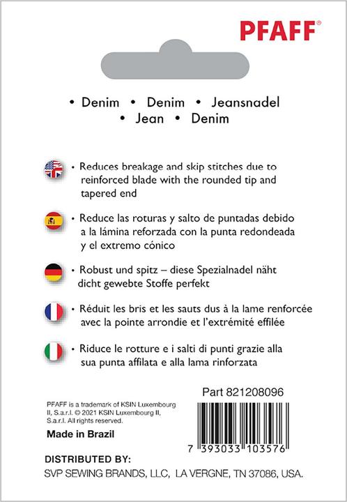 Energy Label Pfaff PF JEANS NADEL range 5PK