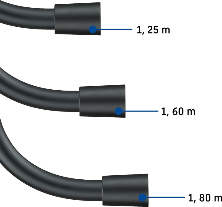 Actual product image Duravit Shower hose black matt 1250mm (125 cm)
