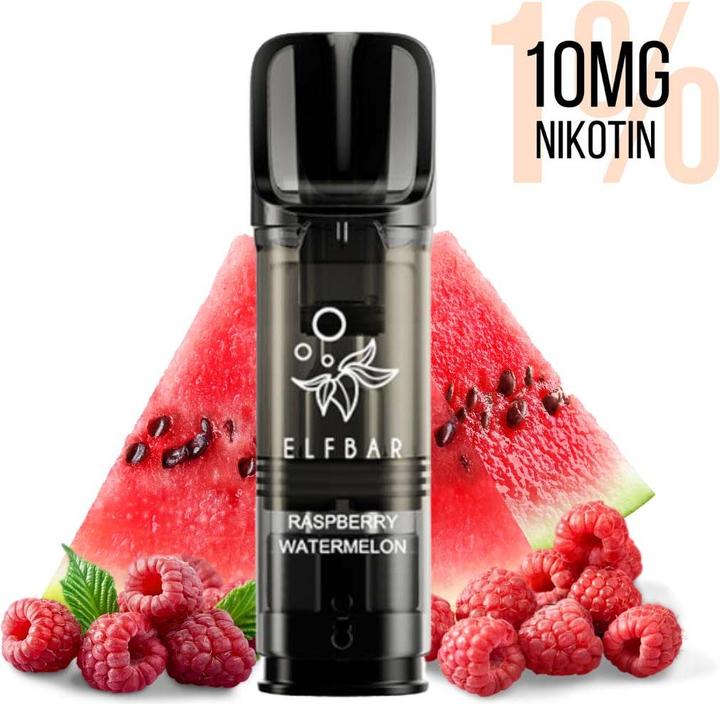 Actual product image Elfbar Elfa Pro - 2 x 2ml Pods (10mg) Raspberry Watermelon (Raspberry, Watermelon)