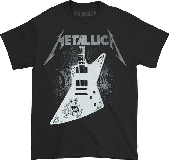 Actual product image Metallica Unisex Adult Papa Het Guitar T-Shirt (S)