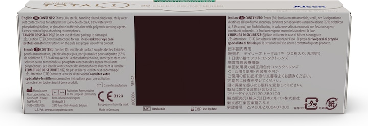 Actual product image Dailies Total1 for Astigmatism (30 Piece, Daily lens, Toric)