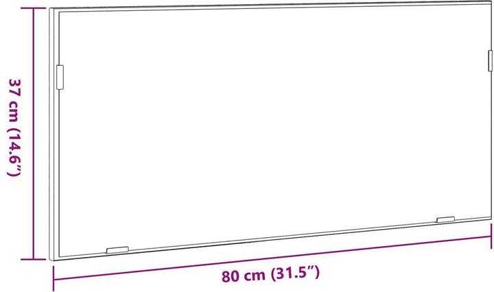 Produktbild vidaXL Spiegelschrank mit LED-Leuchte Artisan Eiche 80x37 cm (80 x 8.5 x 37 cm)