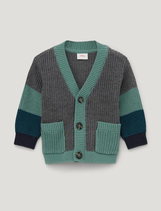 Produktbild s.Oliver Strickjacke Strickjacke in Colour Blocking-Optik (68)