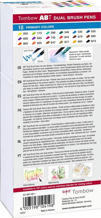 Produktbild Tombow ABT Dual Brush (Mehrfarbig, 18 x)