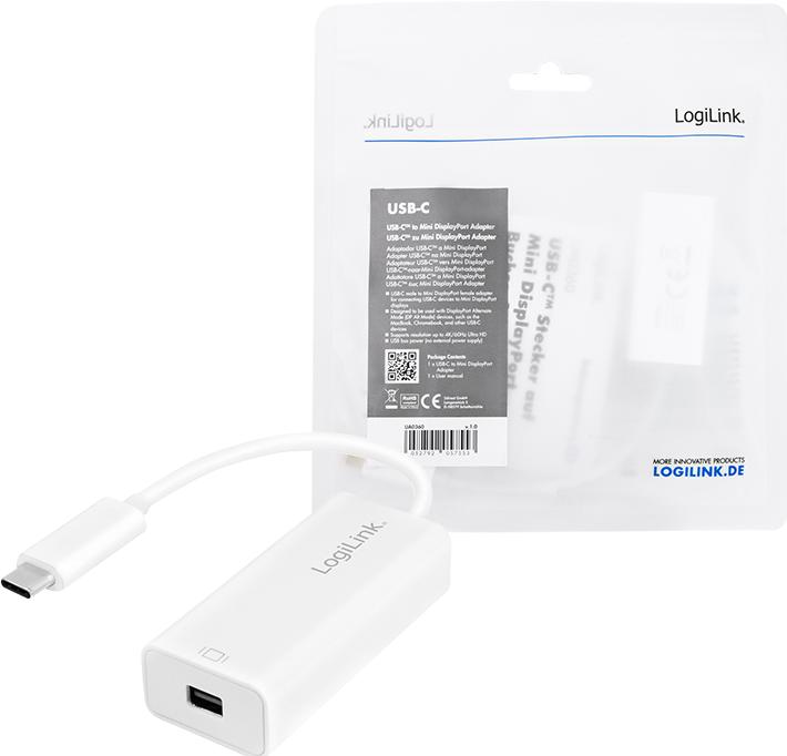 Immagine prodotto LogiLink Adattatore USB / DisplayPort (Mini DP, 15 cm)