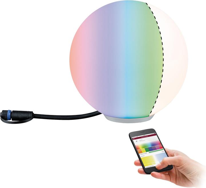 Immagine prodotto Paulmann Luce da giardino Plug & Shine GLOBE RGBW (170 lm, IP65)