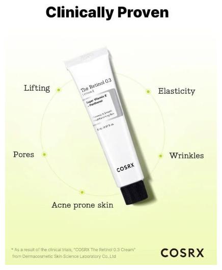 Actual product image Cosrx The Retinol 0.3 Cream (20 ml)
