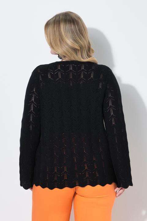 Produktbild Miamoda Strickjacke, gerade Passform, Ajourstrick, Langarm (58, 60)