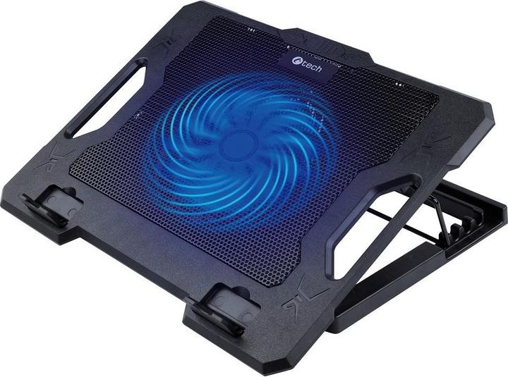 Image du produit C-Tech Pad de refroidissement CLP-S100, 17 pouces, 1x 140mm, 2x USB, rétroéclairage bleu