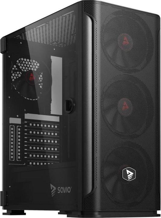 Savio SHADOW X2 computer case Midi Tower Noir (ATX, ITX, mATX)