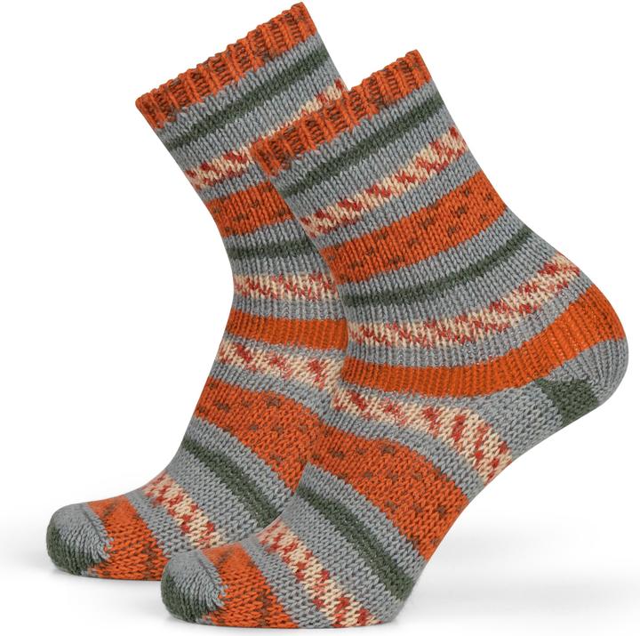 Actual product image Normani 2 pairs of knitted wool socks coloured striped - 9093 (pack of 2, 43 - 46)