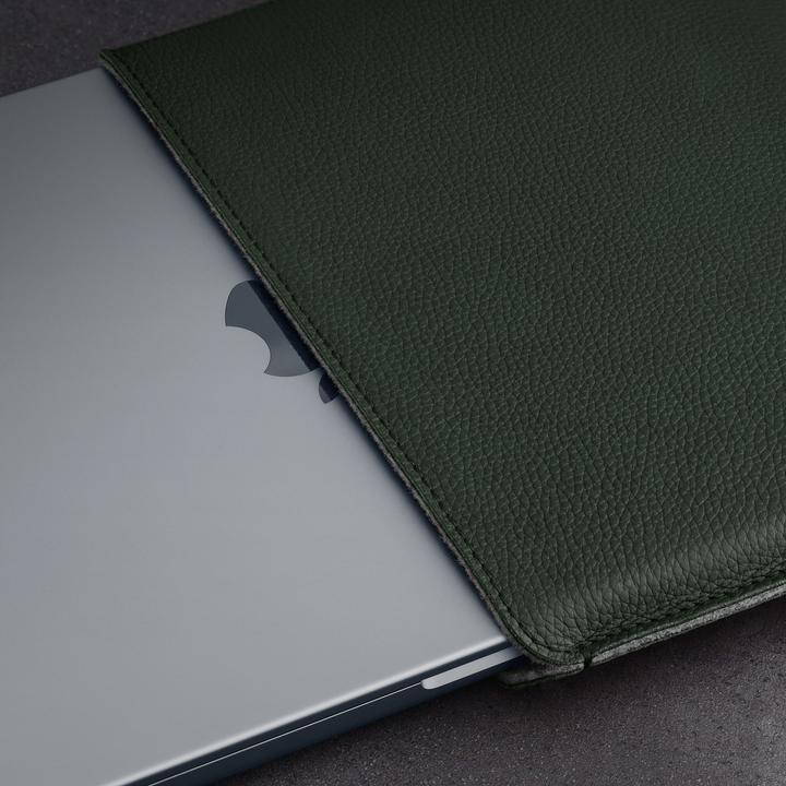 Produktbild Woolnut Leather Sleeve -suojatasku 14" MacBook Pro, vihre?? (Apple)