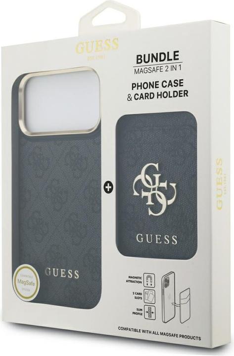 Actual product image Guess - Cardslot 4G MagSafe (GUBPHCP17XP4SM4MCK) - iPhone 17 Pro Max - Black (Apple iPhone 17 Pro Max)