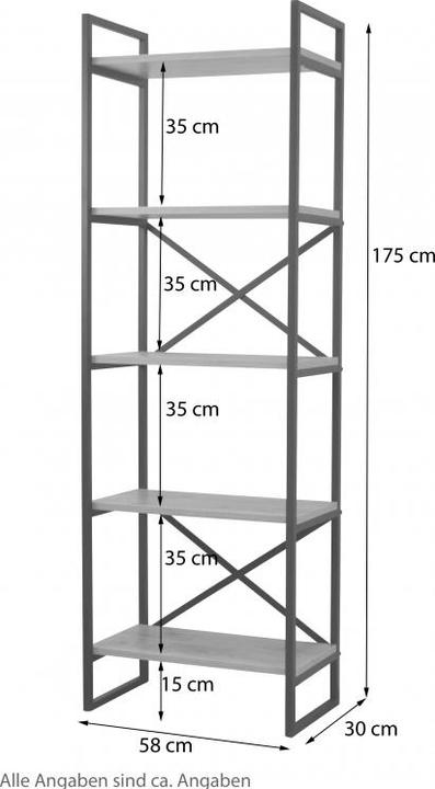 Produktbild Möbel Direkt Online Heike (58 x 30 x 175 cm)