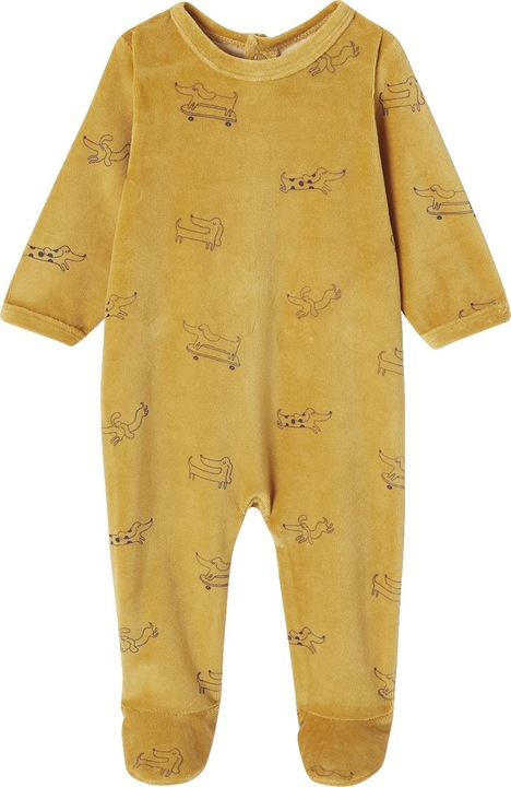 Actual product image Vertbaudet 2er-Pack Baby Samt-Strampler mit Hunden Oeko-Tex (80)