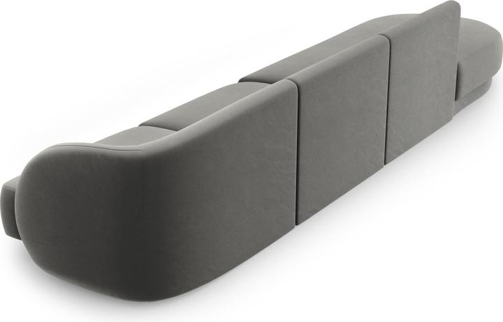 Actual product image Micadoni Left Velvet Sofa, "Miley", 4 Seats, 323x90x70Made in Europe (Modular sofa, 4-seater)
