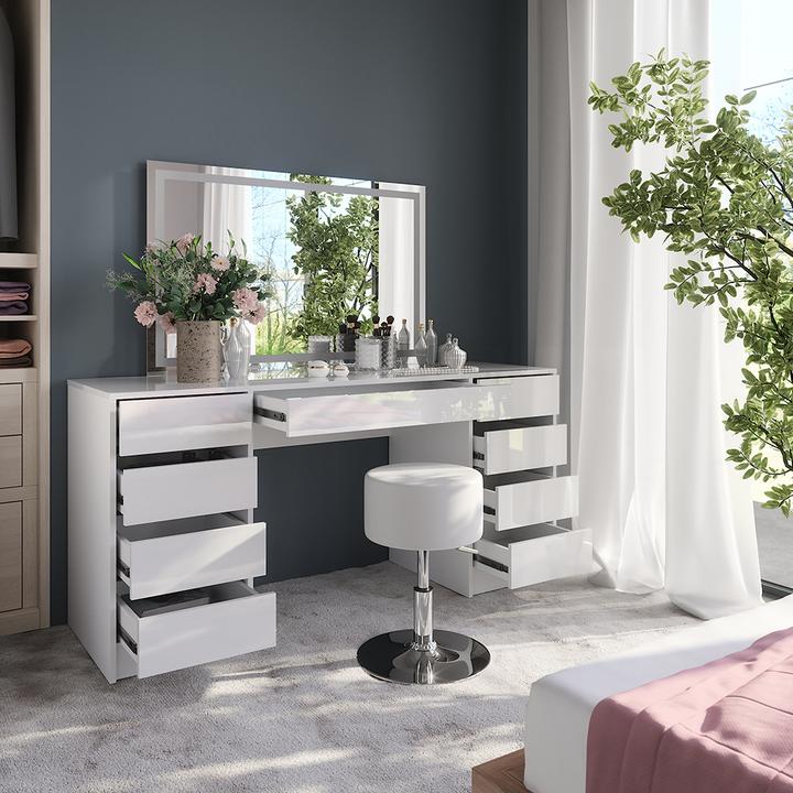 Image du produit Vicco Sherry avec miroir LED et tabouret (158.20 x 50.10 x 76 cm)