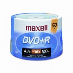 Produktbild Maxell DVD+R 120Min 4.7GB 16x - 50 Disk (50 x)