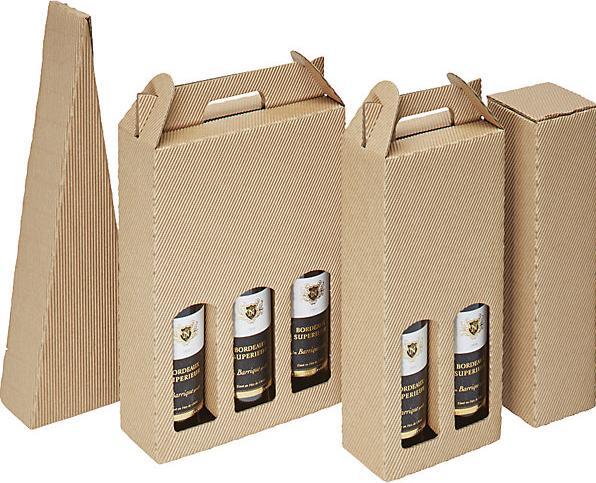 Immagine prodotto kaiserkraft Confezione regalo per bottiglie con maniglia, lungh. x largh. x alt. interne 270 (1 x)