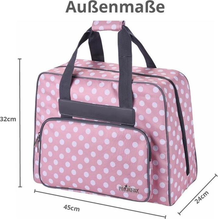 Produktbild Phönix Nähmaschinentasche Polka Dots rosa