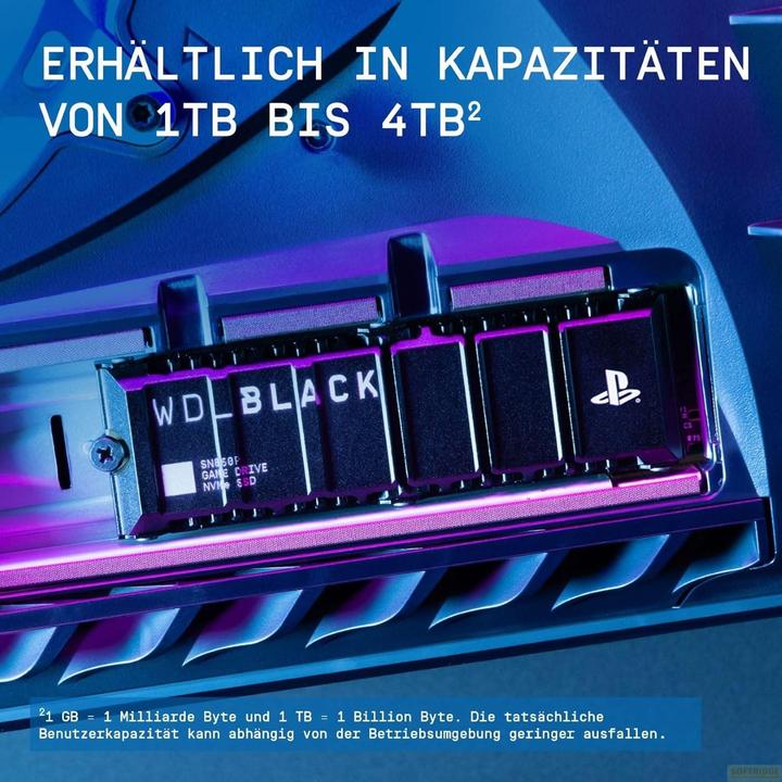 Produktbild WD Black SN850 mit Kühlkörper (Retail) (1000 GB, M.2 2280)