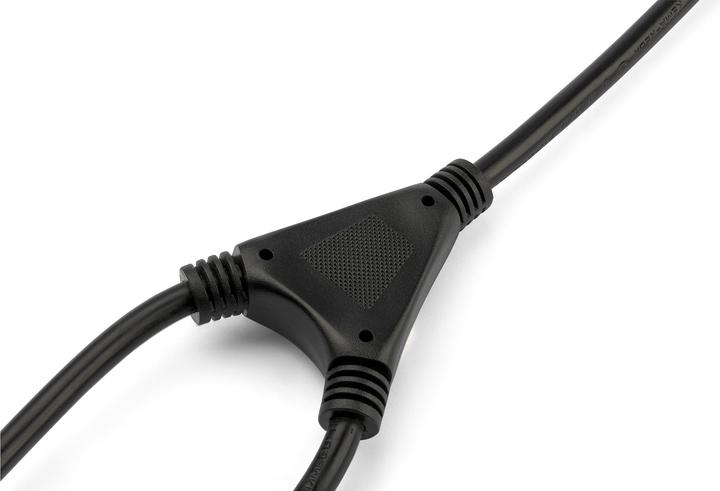 Actual product image StarTech 2m C13 power cable - Schuko CEE7 to 2x C13 - Y power cable - C13 cold device cable (2 m)