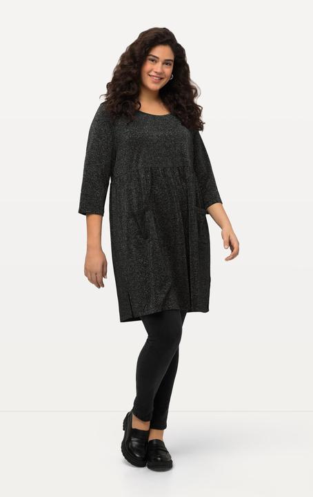 Produktbild Ulla Popken Longshirt, Metallic-Effekt, A-Linie, Rundhals, 3/4-Arm (46, 48)